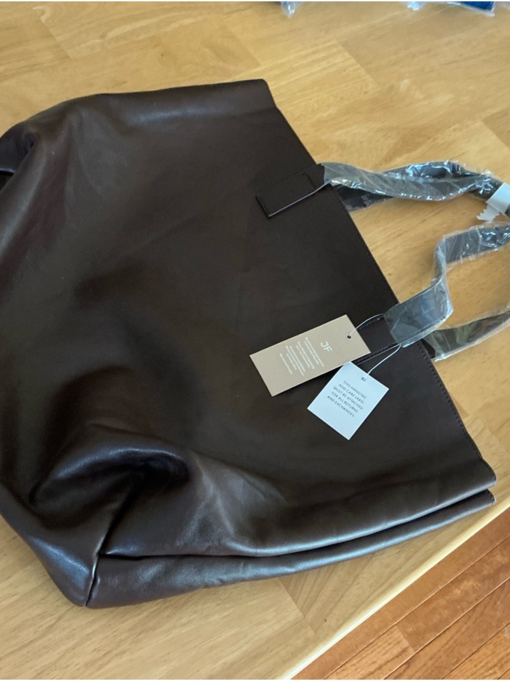 JustFab Dark Brown Shoulder Tote Bag